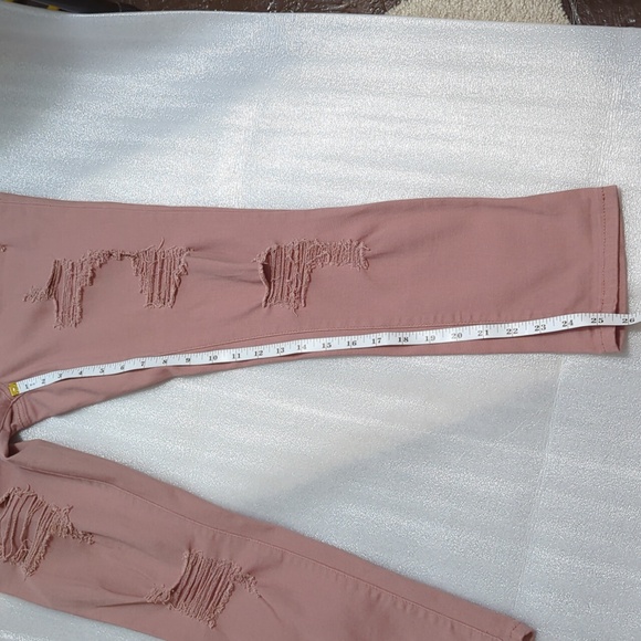 Silver Crush Women's Pink Distressed Skinny Jeans Size 5/6 - Picture 14 of 14